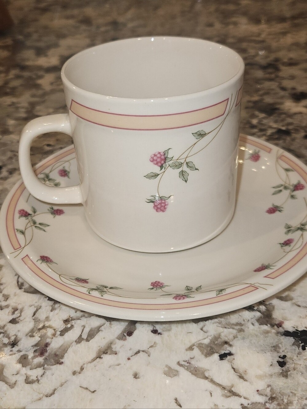 Gibson Raspberry Cup and Saucer Set